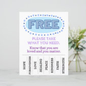 Neem wat u nodig heeft Flyer (blauw) (Staand voorkant)