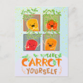 Neem wortelje zelf | Motivatie Citaat Pun. Briefkaart (Voorkant)