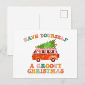 Neem zelf een groovy kerst briefkaart (Voorkant / Achterkant)