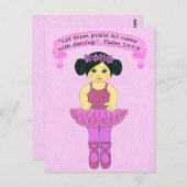 Neem zijn naam met dansende ~Scripture~Print op Briefkaart (Voorkant / Achterkant)