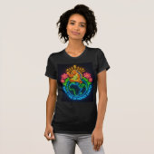 Neem zorg van Moeder Aarde – Neon Aardgodin Kunst T-shirt (Voorkant volledig)