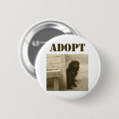 Neem zwerfhond aan ronde button 5,7 cm (Voorkant /achterkant)