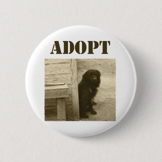 Neem zwerfhond aan ronde button 5,7 cm