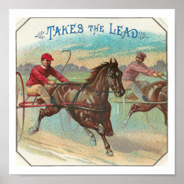 Neemt de leidende paardenraces poster