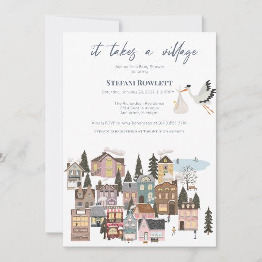 Neemt een Baby shower voor het leveren van een win Kaart (Voorkant)