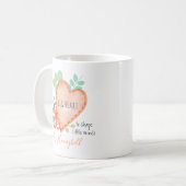 Neemt een groot hart citaat Doodle Sinaasappel gep Koffiemok (Voorkant links)