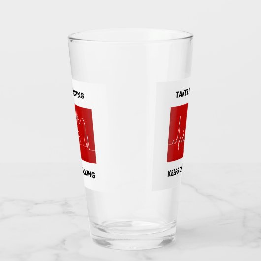 Neemt een klap - houdt het trappen glas (Rechts)