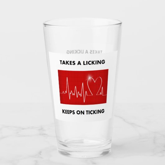 Neemt een klap - houdt het trappen glas (Voorkant)