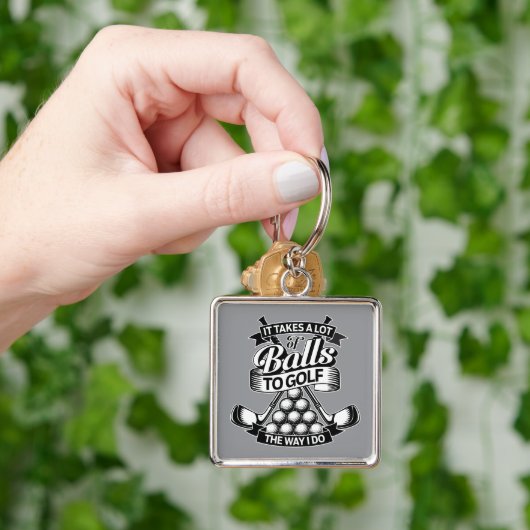 Neemt heel veel ballen - grappige golf sleutelhanger (Hand)