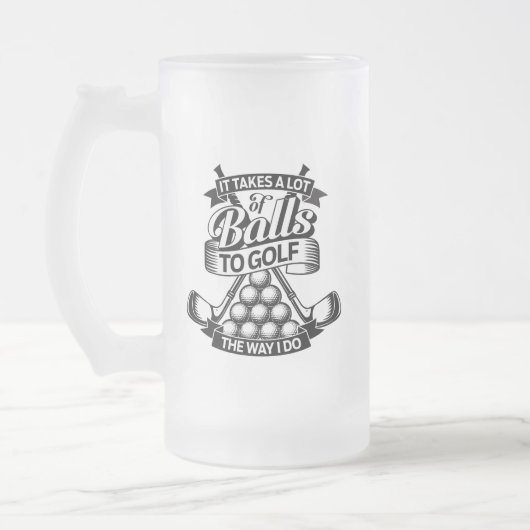 Neemt veel ballen - grappige golf matglas bierpul (Links)