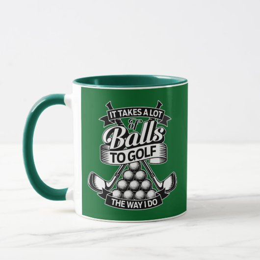 Neemt veel ballen - grappige golf mok (Links)