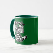 Neemt veel ballen - grappige golf mok (Voorkant links)