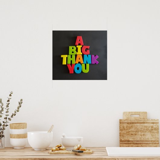 Neen: 202 EEN GROTE BEDANK VAN HET poster VAN TFDG (Keuken)