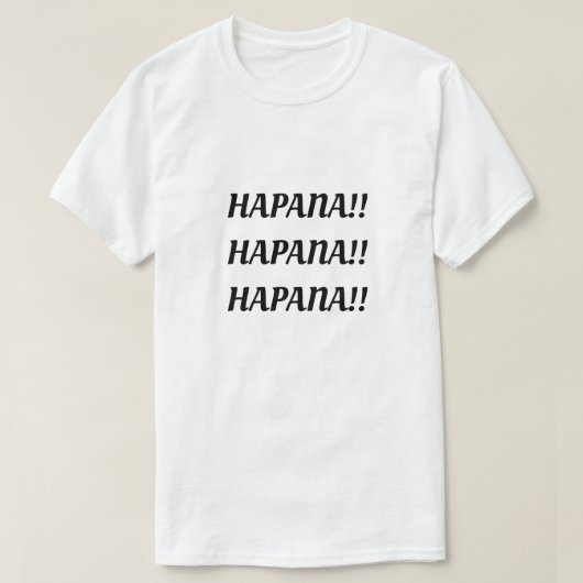Neen in Swahili (Hapana) T-shirt (Design voorkant)