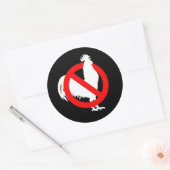 Neen (kip) ronde sticker (Envelop)