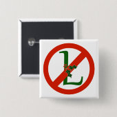 Neen - L Noel Square Kerstmis Button (Voorkant /achterkant)