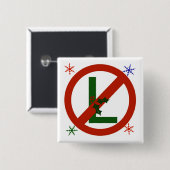 Neen - L Noel Square Kerstmis Button (Voorkant /achterkant)