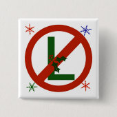 Neen - L Noel Square Kerstmis Button (Voorkant)