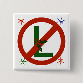 Neen - L Noel Square Kerstmis Button