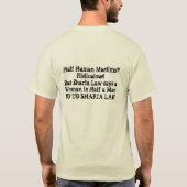 Neen op het T-shirt van de sharia (Achterkant)