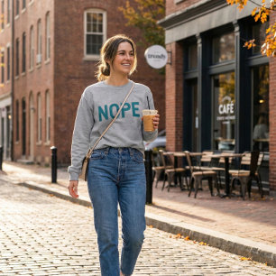 NEEPS Getypte over distressed sarcasme in blauw Trui