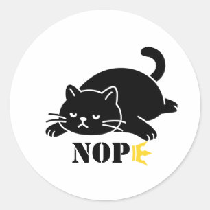 NEEPS Kat Grappig voor Kat Liefhebbers Ronde Sticker