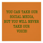 Neer neem onze stem niet. poster (Voorkant)