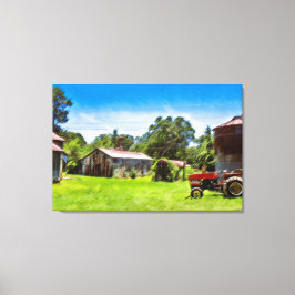NEER OP HET BOERDERIJ Canvas Art Afdruk