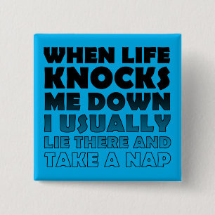 Neergehaald Even Een Slaapje Doen Grappige Knop Sp Vierkante Button 5,1 Cm