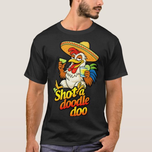 Neergeschoten Een Doodle Doo T-shirt (Voorkant)