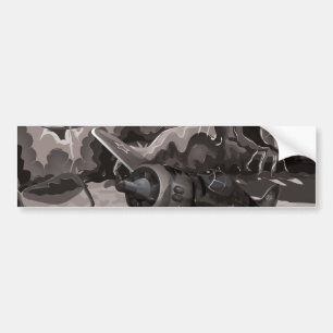 Neergestort Gevechtsvliegtuig uit de Wereldoorlog Bumpersticker