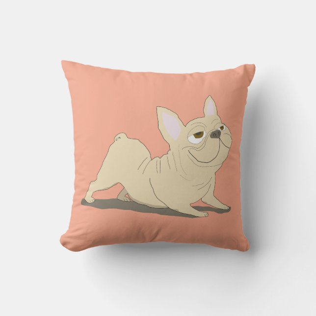 Neerwaartse hond kussen (Voorkant)