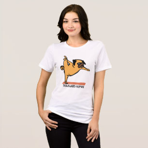 Neerwaartse Human-Yoga-Dog-Funny Tri-Blend Shirt