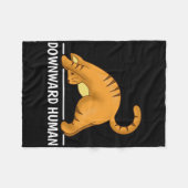 Neerwaartse Menselijke Kat Fleece Deken (Voorkant (Horizontaal))