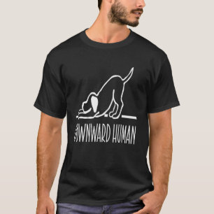 Neerwaartse Menselijke Meisje Gym Hond Yoga Puppy T-shirt