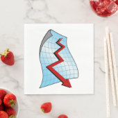 neerwaartse Pijl van Grafiek Red Servet (Insitu)