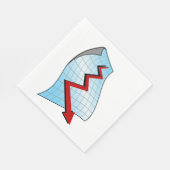 neerwaartse Pijl van Grafiek Red Servet (Hoek)
