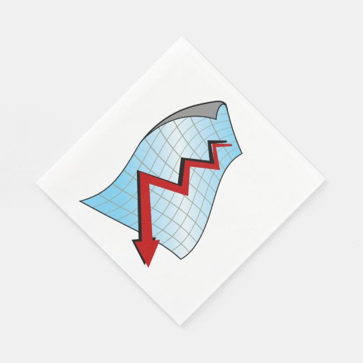 neerwaartse Pijl van Grafiek Red Servet (Hoek)