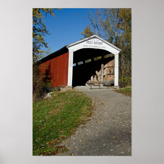 Neet Covered Bridge Parke County Poster (Voorkant)