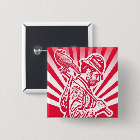 neferspeld vierkante button 5,1 cm (Voorkant /achterkant)