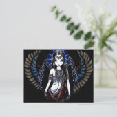 Nefertari Angelic Egyptian Goddess Briefkaart (Staand voorkant)