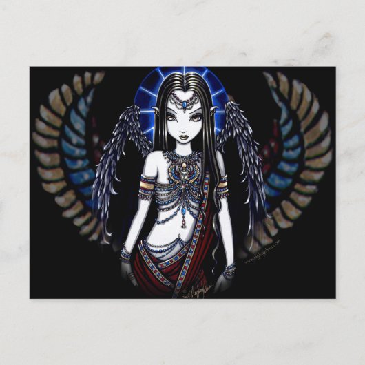Nefertari Angelic Egyptian Goddess Briefkaart (Voorkant)