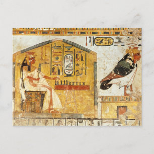 Nefertari die senet spelen briefkaart