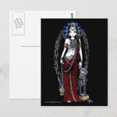 Nefertari Egyptian Bastet Goddess Angel Briefkaart (Voorkant / Achterkant)