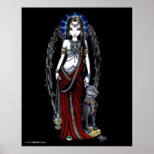 Nefertari Egyptian Bastet Goddess Angel Poster (Voorkant)