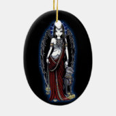 "Nefertari" Gothic Egyptian Angel Art Ornament (Achterkant)