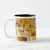 Nefertari speel senet tweekleurige koffiemok (Links)