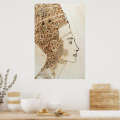 Nefertit, koningin van Egypte Poster (Keuken)