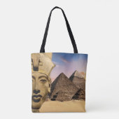 Nefertiti Akhenaten & Piramides Tote Bag (Achterkant)