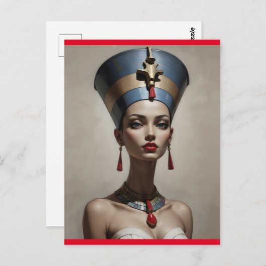 Nefertiti art briefkaart (Voorkant / Achterkant)